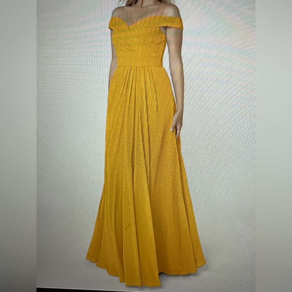 Azazie Audrianna Marigold Dress, Size A12